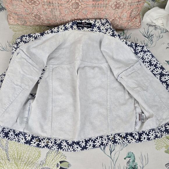 80s GUESS Georges Marciano Daisies High Rise Denim Jean Shorts Vest Set USA - Picture 8 of 13